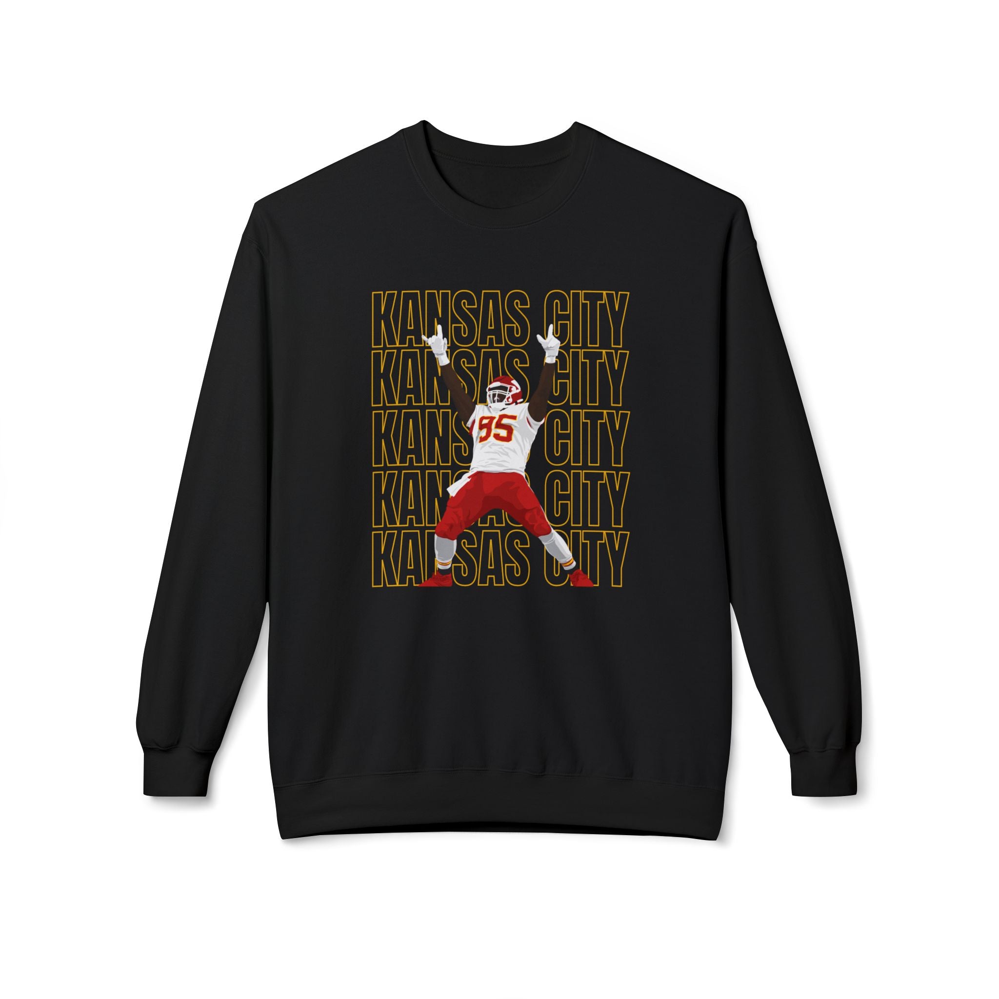 Kansas City Chris Jones Fleece Crewneck Sweatshirt